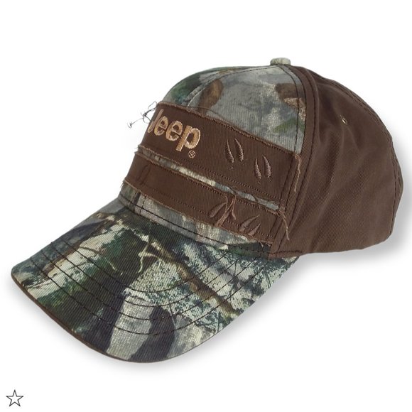 Paramount Outdoors Other - Jeep Cap Hat Mossy Oak Camo Brown Flannel Embroidered Hunting One Size NWOT